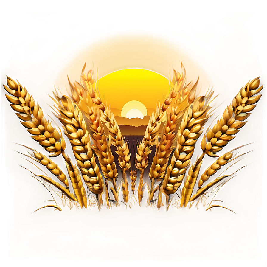 Wheat Field Sunset Glow Png 22 PNG