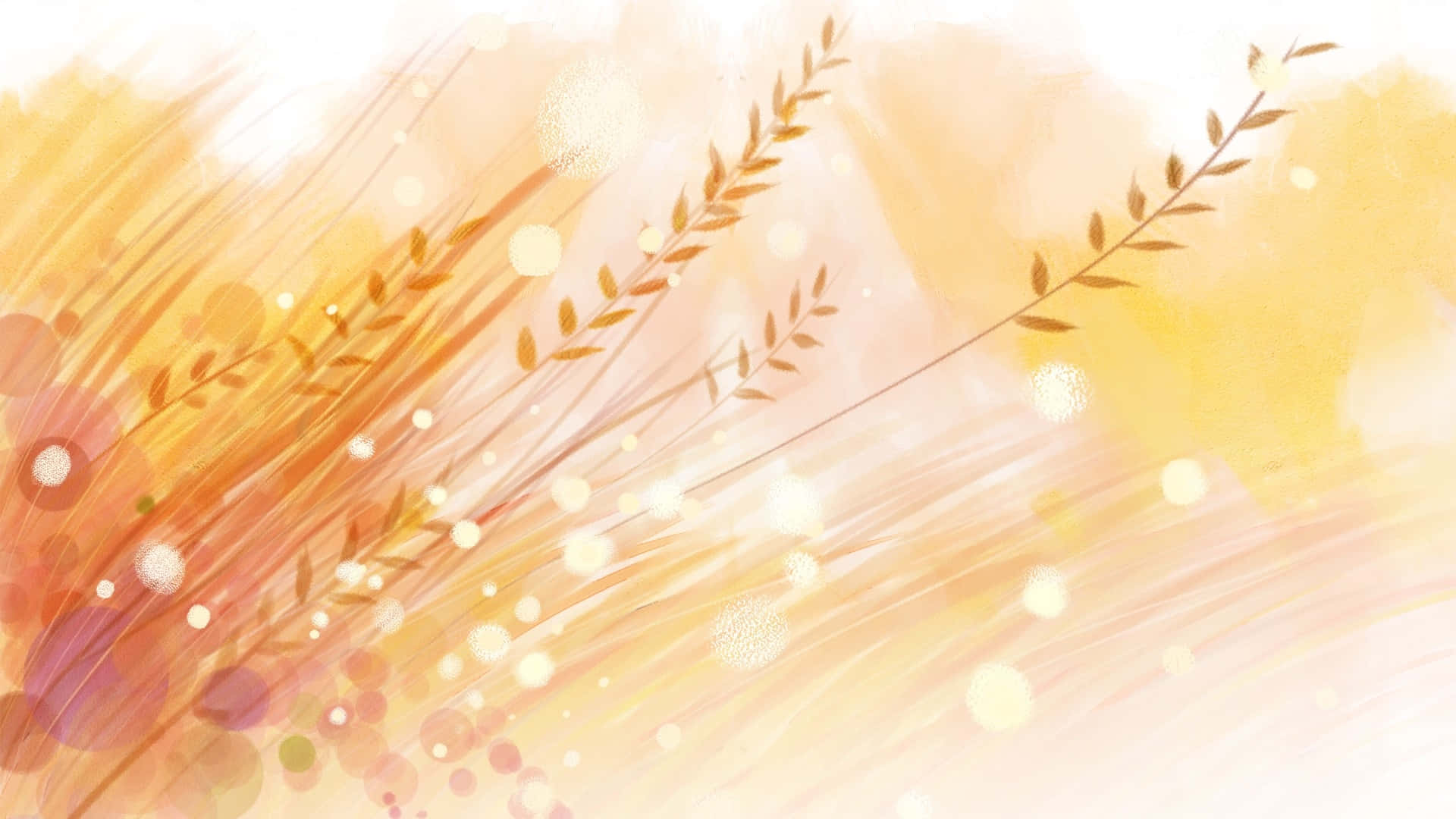 Golden Wheat Harvest at Sunset Wallpaper