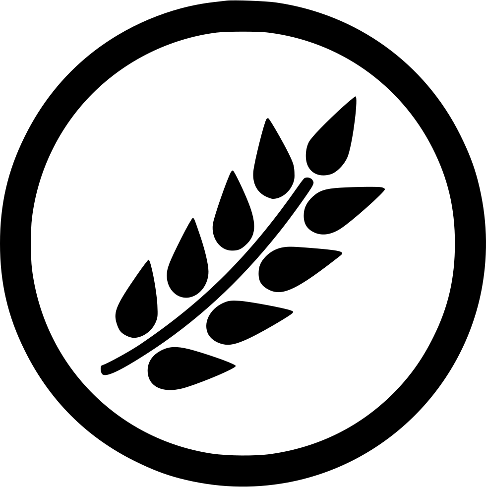 Wheat Icon Simple Black PNG