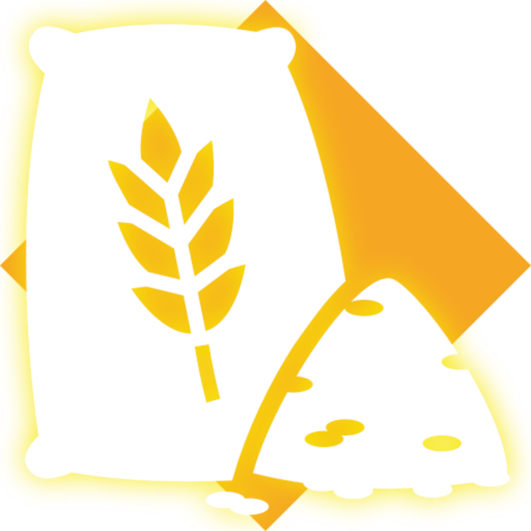 Wheat Iconand Flour Bag Vector PNG