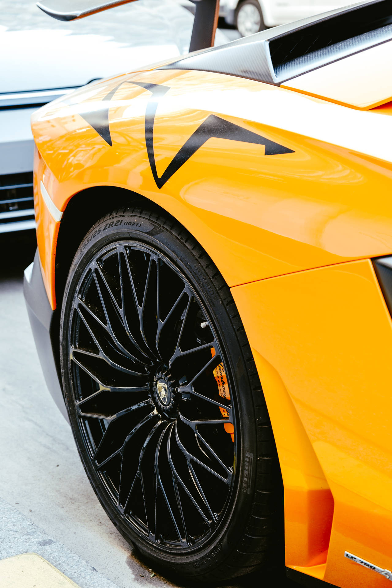 Wheel Of Yellow Lamborghini Galaxy Wallpaper
