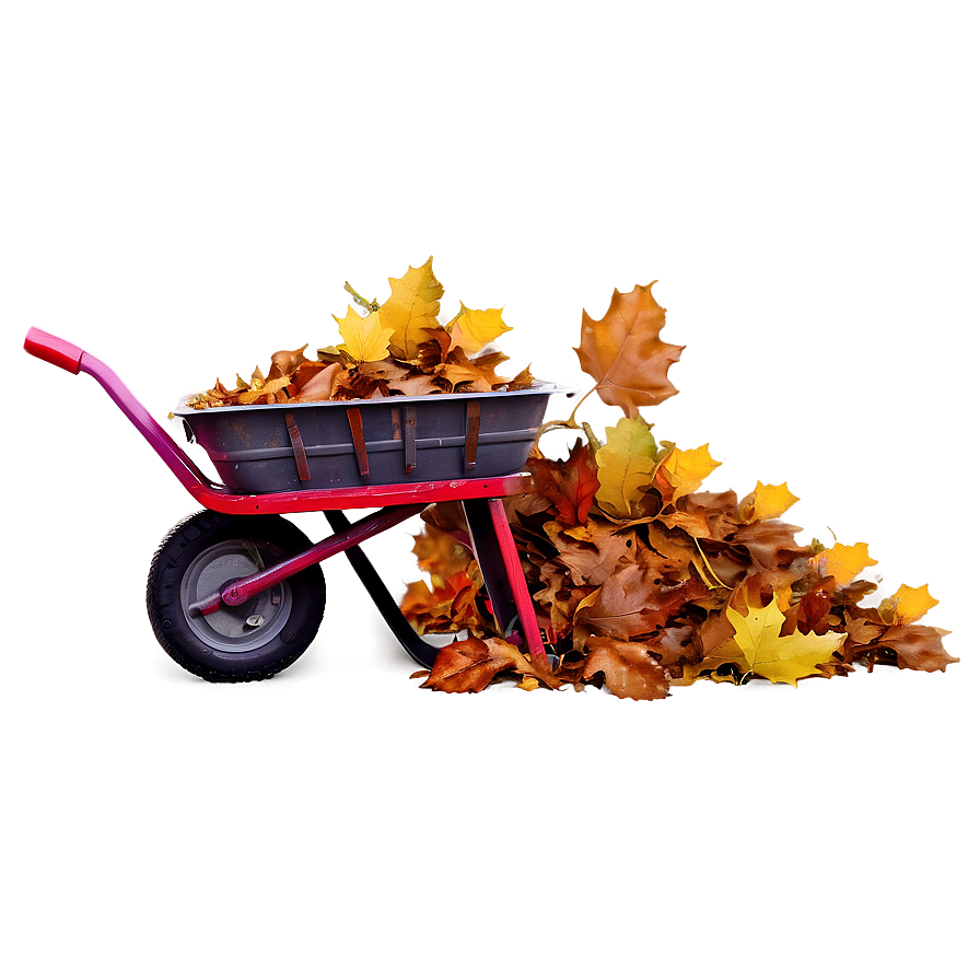 Wheelbarrow With Leaves Png Bai23 PNG