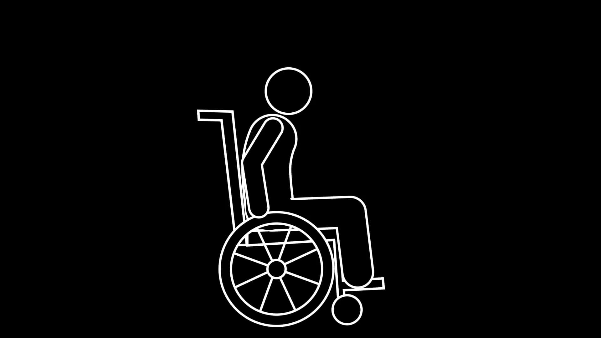 Wheelchair Icon Silhouette Wallpaper