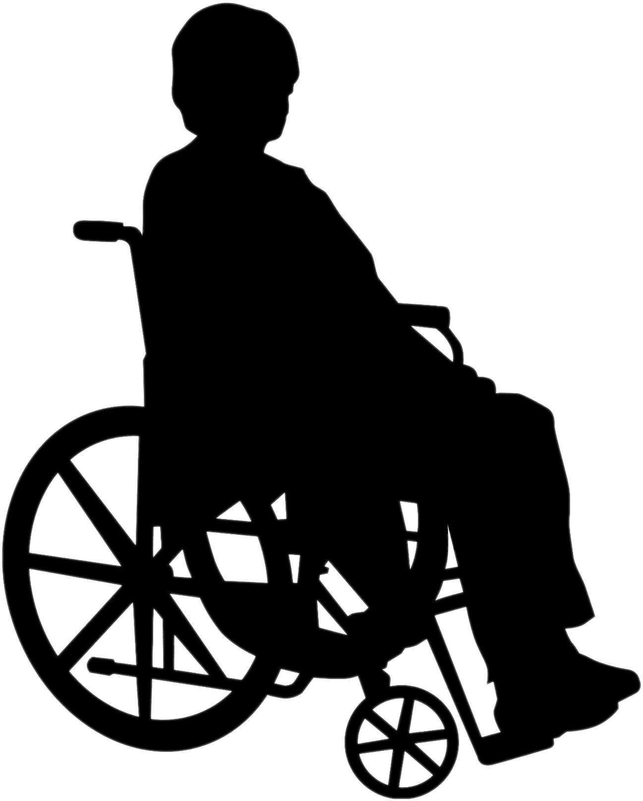Wheelchair Silhouette Profile PNG