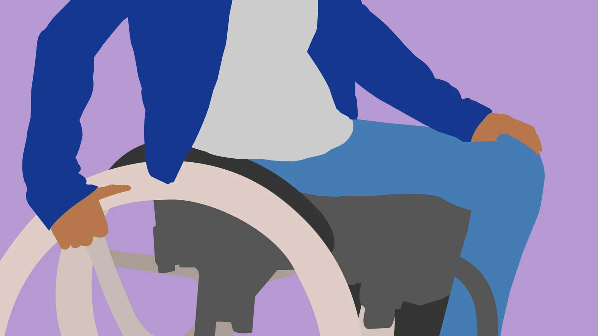 Wheelchair User Vector Illustration Wallpaper