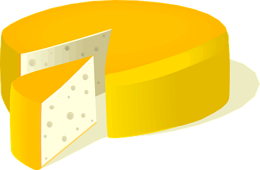 Wheelof Cheese Vector Illustration PNG