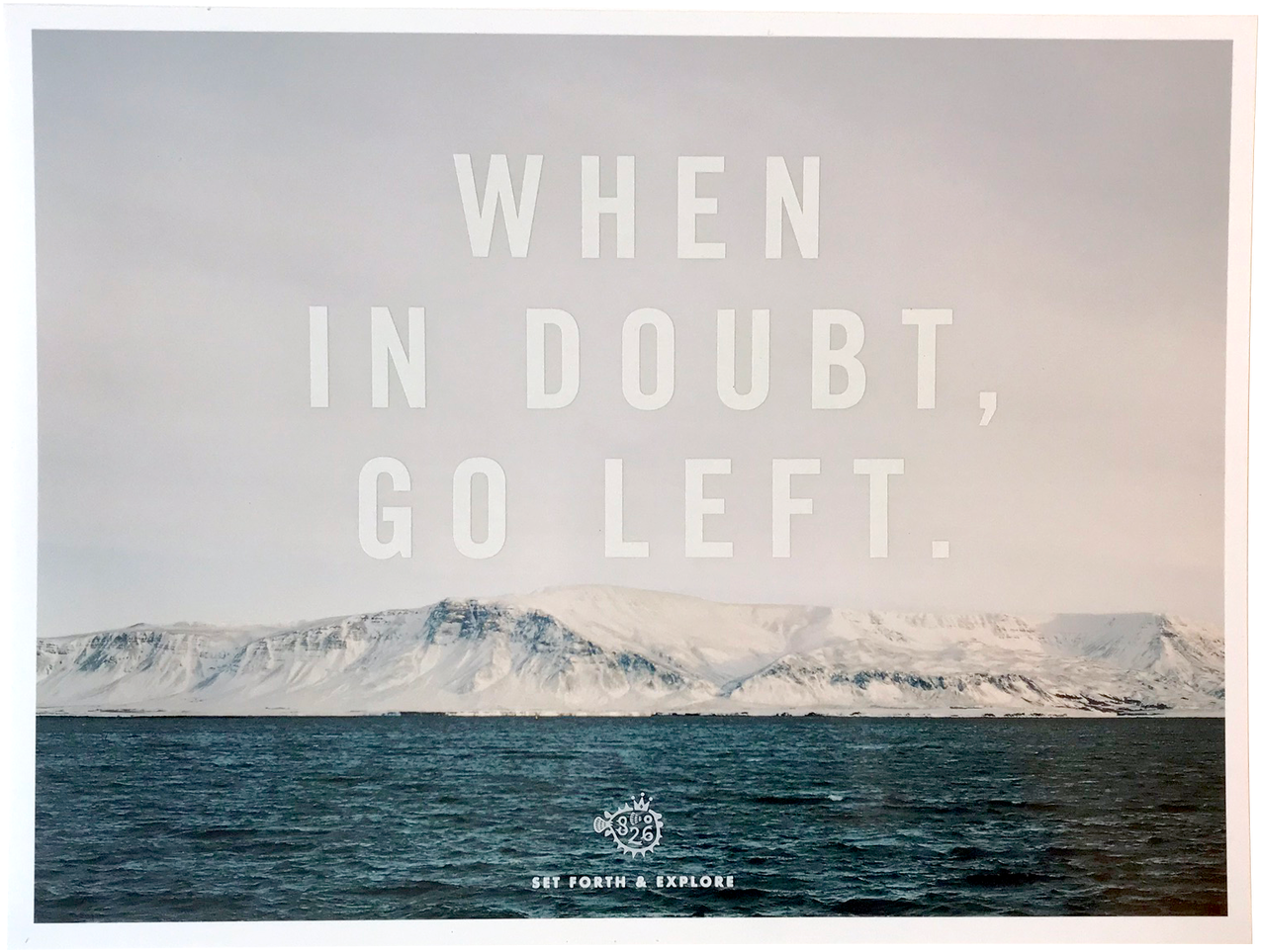 When In Doubt Go Left Motivational Quote PNG
