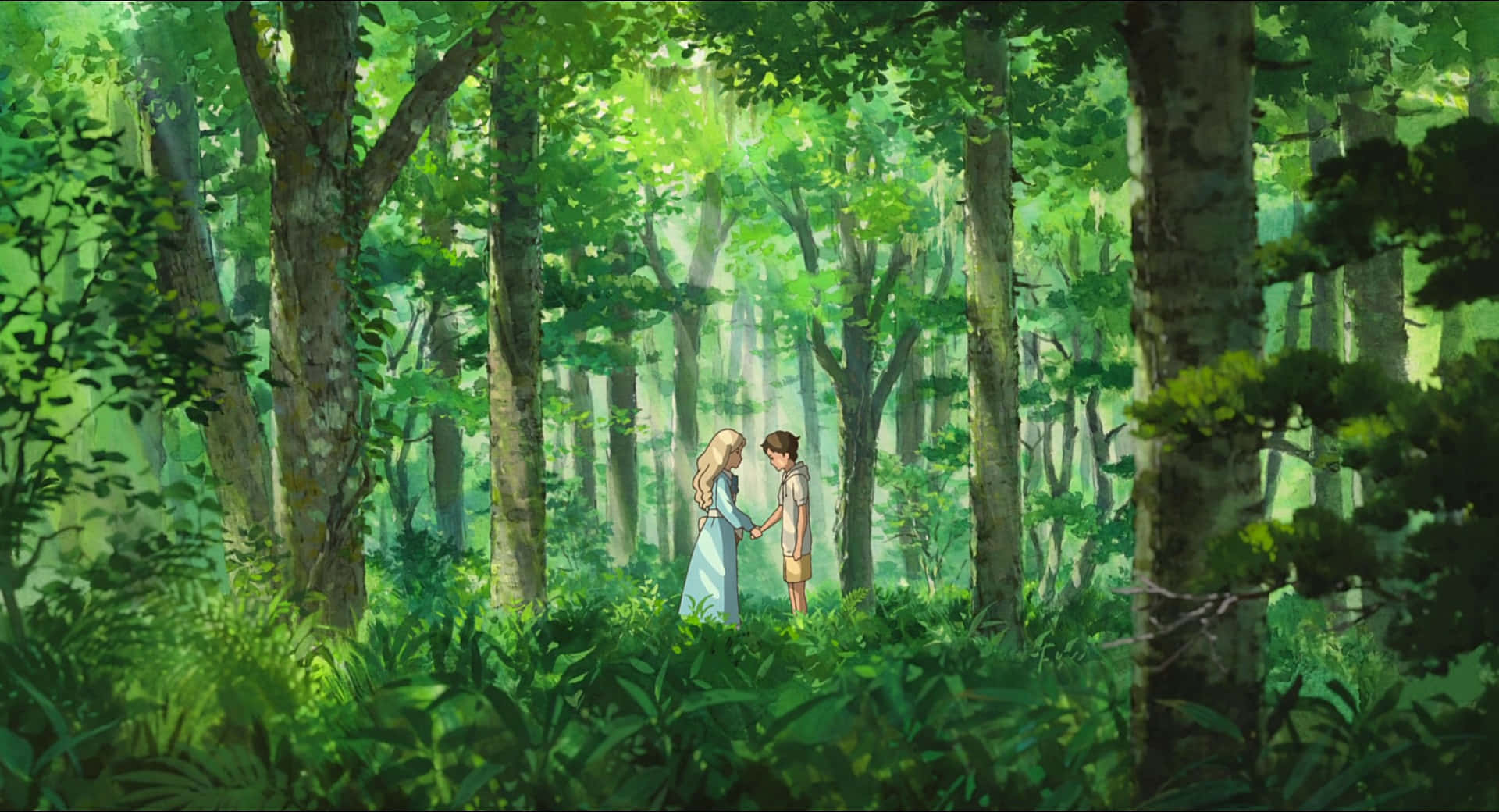 Anna and Marnie in an Enchanting World Wallpaper