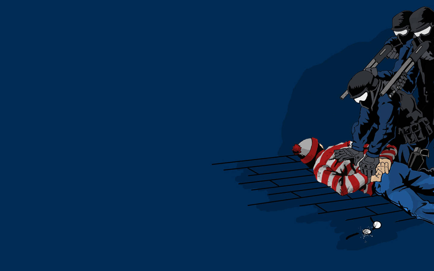 Where's Waldo Arrested By Army Wallpaper