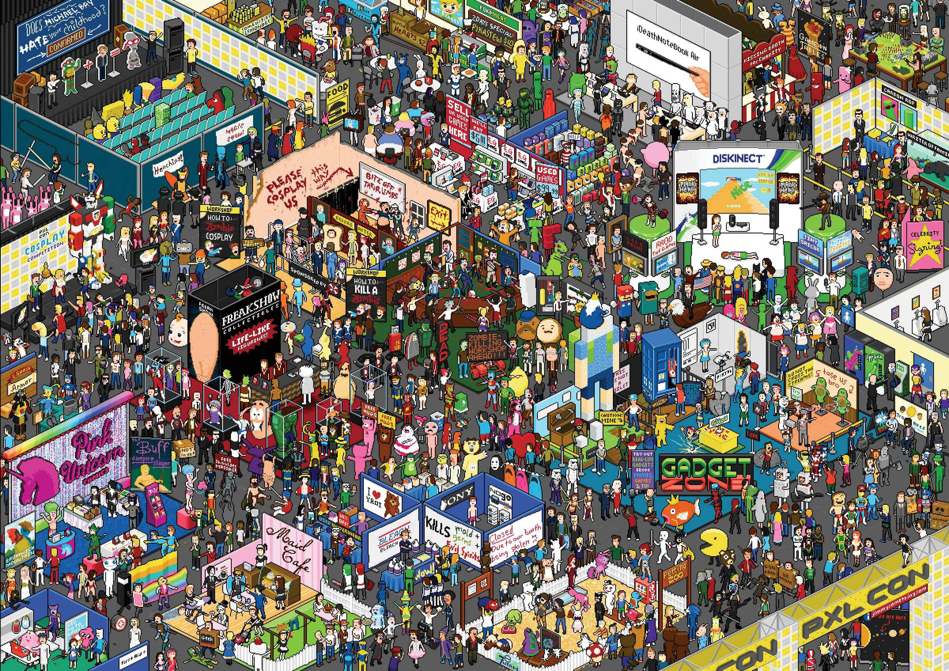 An Enthralling Cityscape Search with Waldo Wallpaper