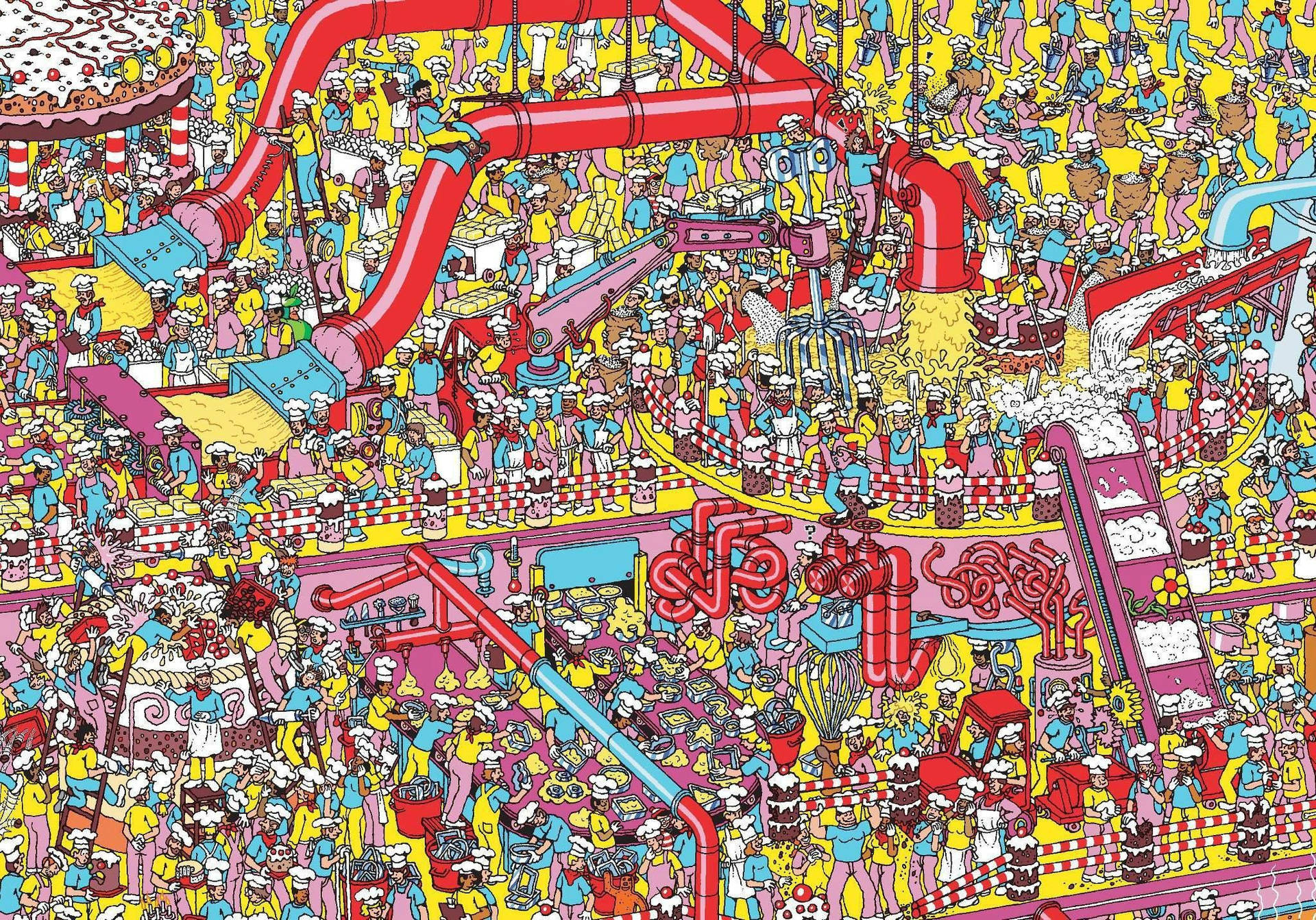Where's Waldo Desserts Factory Wallpaper