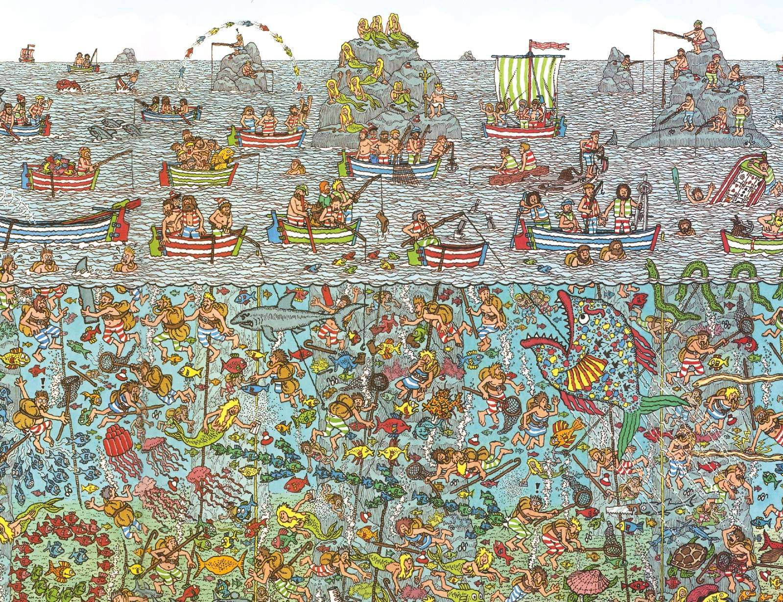 Where's Waldo Fishing Boats Wallpaper