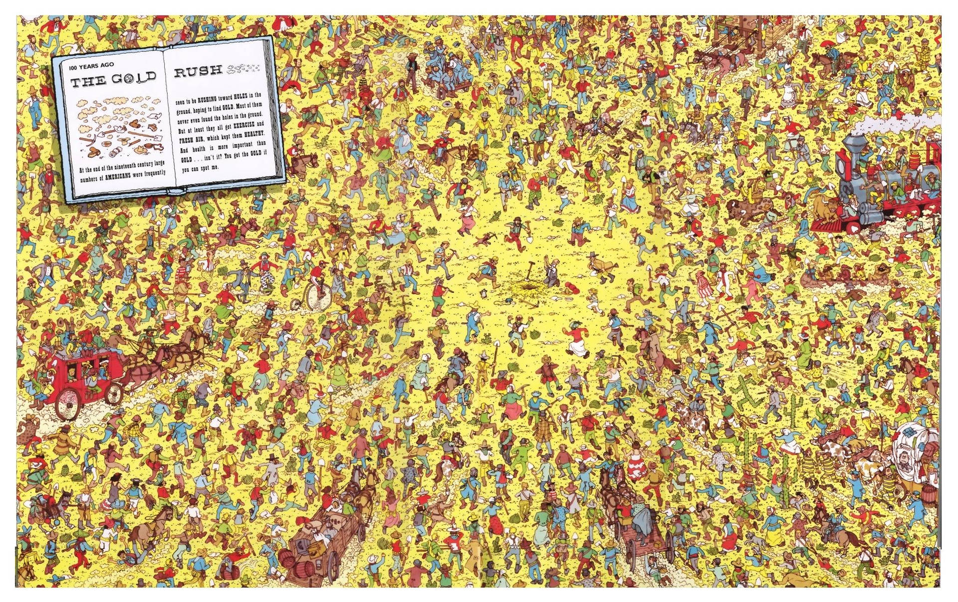 Where's Waldo Gold Rush Wallpaper
