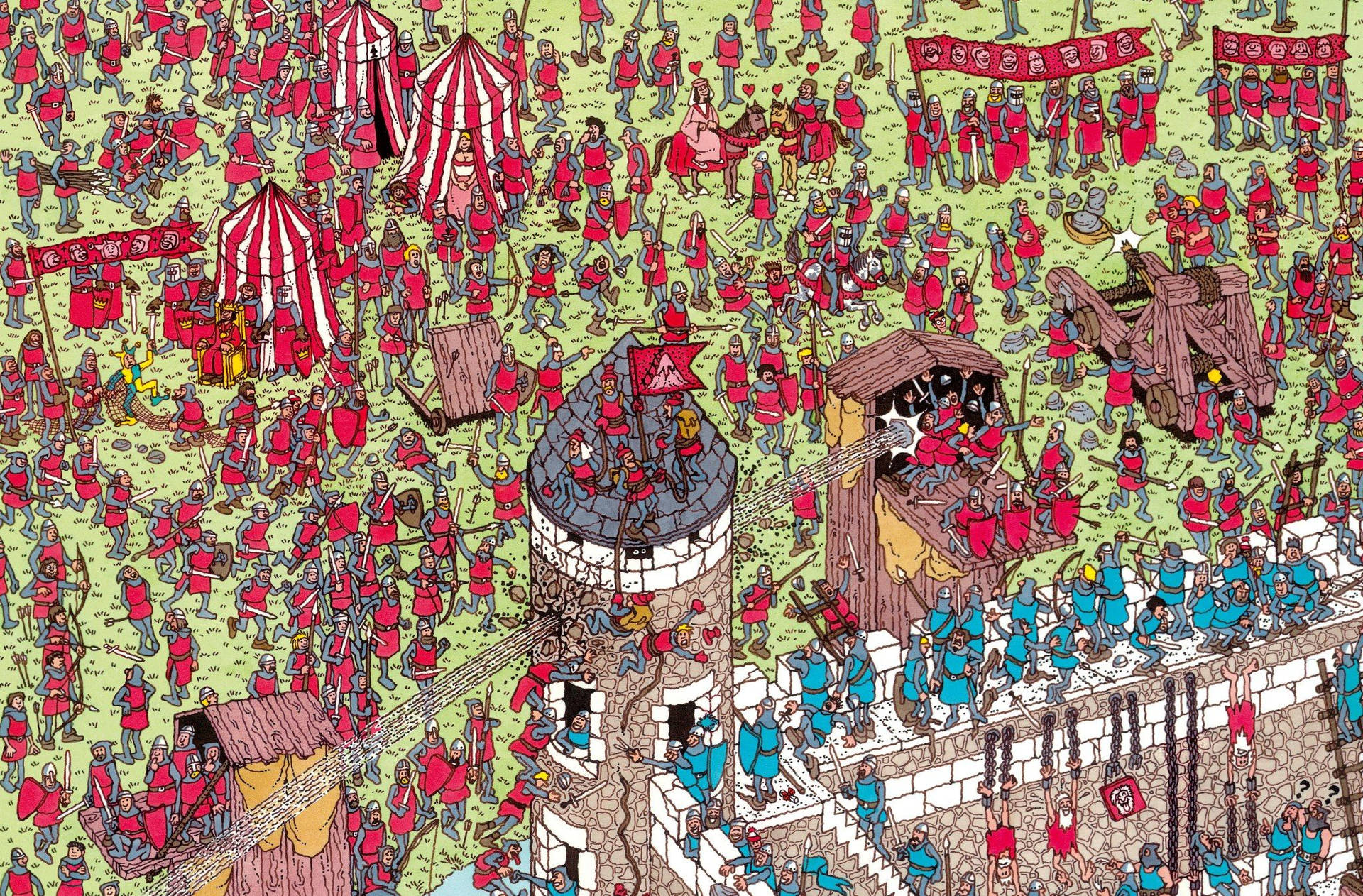 Where's Waldo Medieval Battle Wallpaper