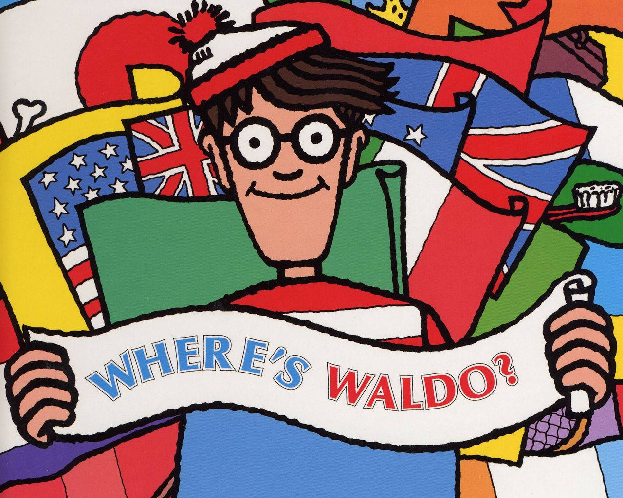 Where's Waldo National Flags Background