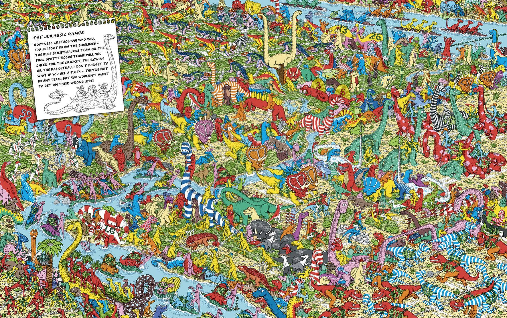 Ondeestá O Waldo? Os Jogos Jurássicos. Papel de Parede