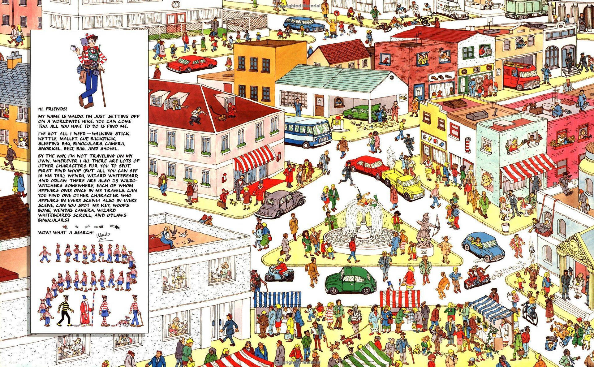 Where's Waldo Town Plaza Wallpaper
