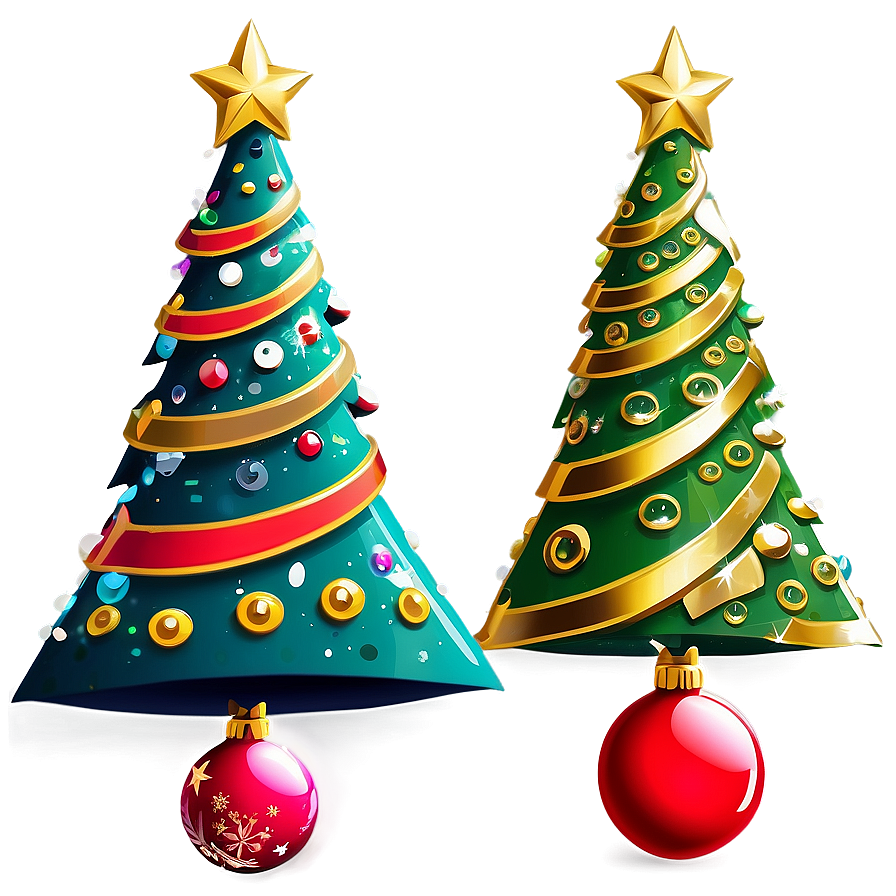 Whimsical Cartoon Christmas Tree Png Tji65 PNG