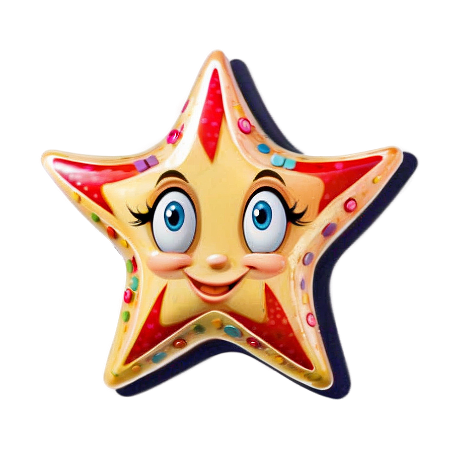 Whimsical Cartoon Star Png 06132024 PNG