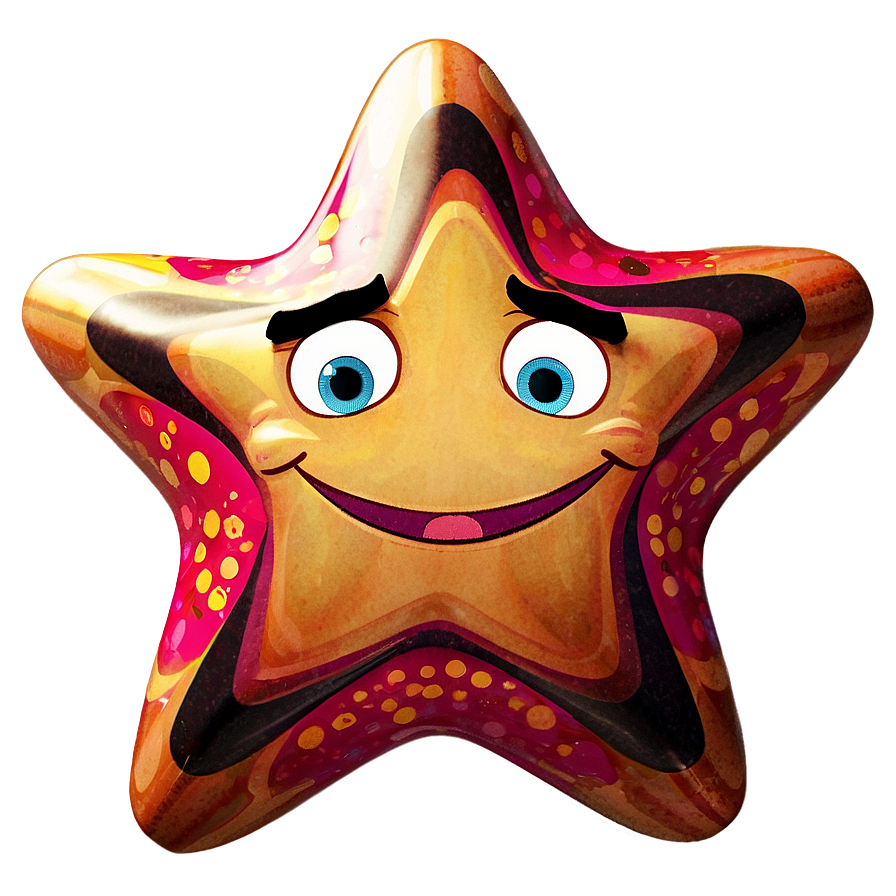 Whimsical Cartoon Star Png 06132024 PNG