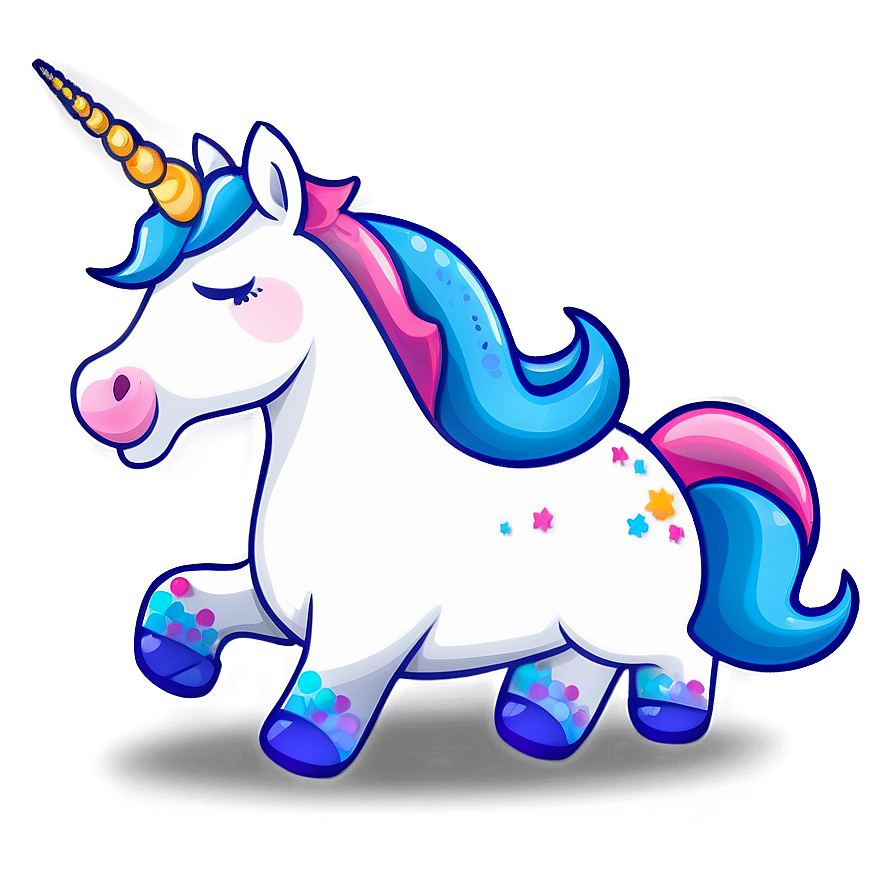 Download Whimsical Cartoon Unicorn Png Cjl37 | Wallpapers.com