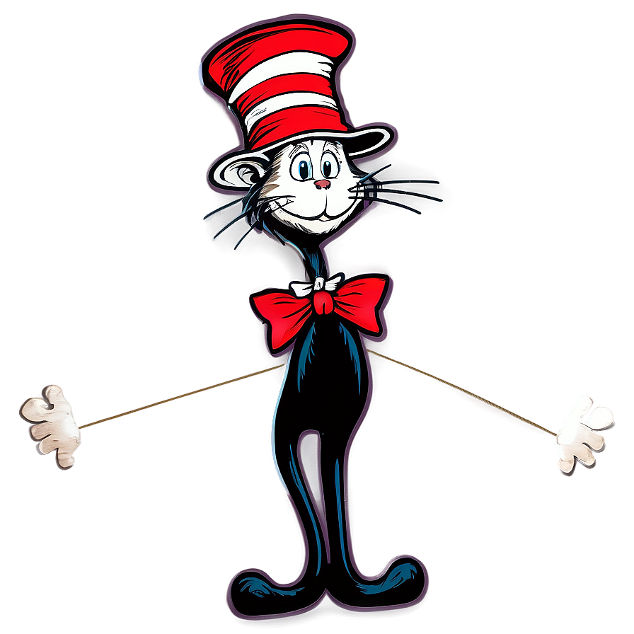 Whimsical Cat In The Hat Png Rlp PNG