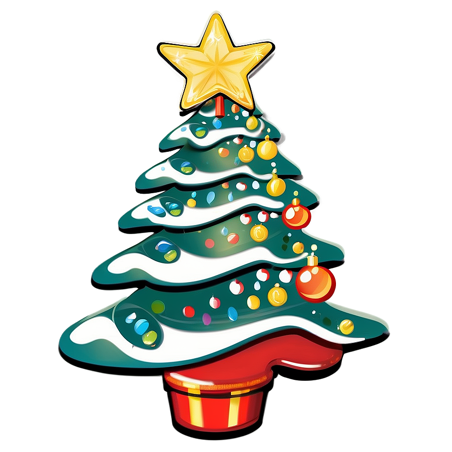 Whimsical Christmas Tree Drawing Png 06132024 PNG