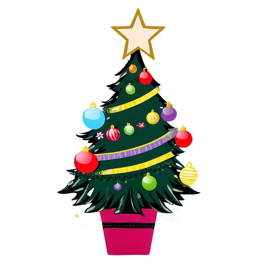 Whimsical Christmas Tree Drawing Png 83 PNG