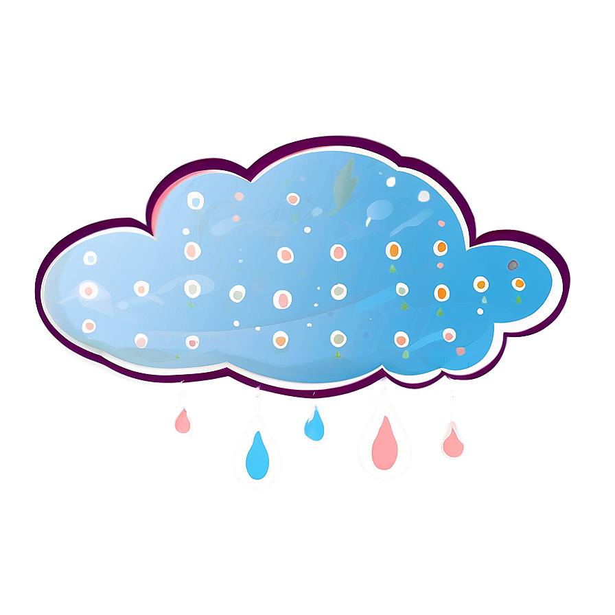 Whimsical Cloud Vector Design Png Tis87 PNG