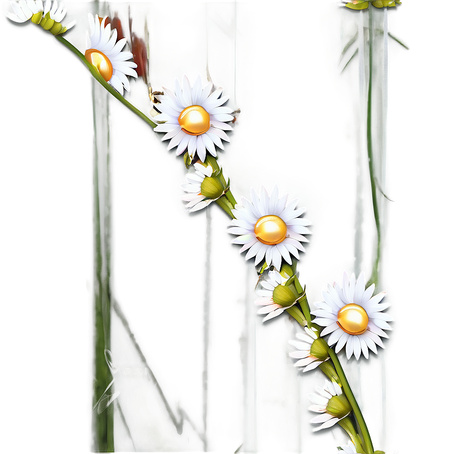 Whimsical Daisy Chain Png 06252024 PNG