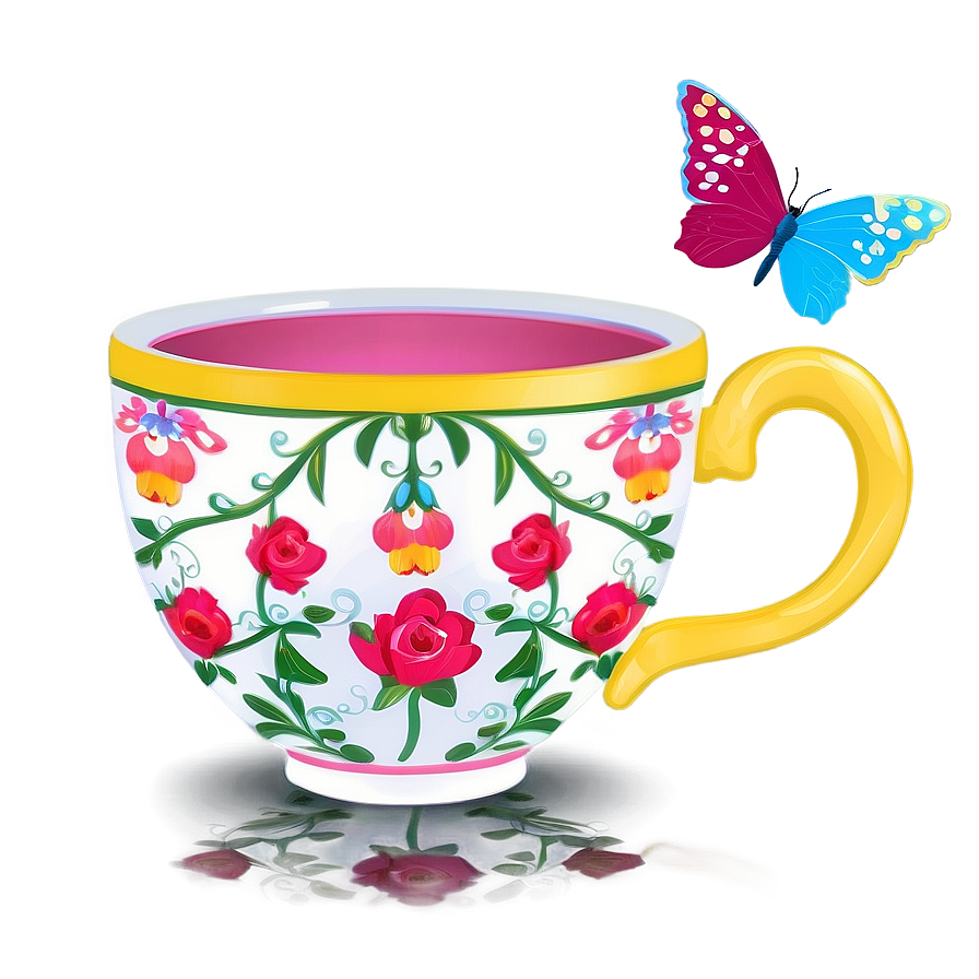 Whimsical Fairy Tale Tea Cup Png 05252024 PNG