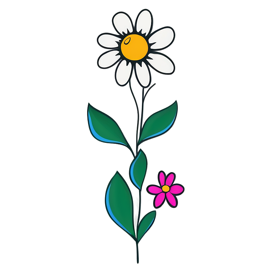 Whimsical Flower Drawing Png Nuu PNG