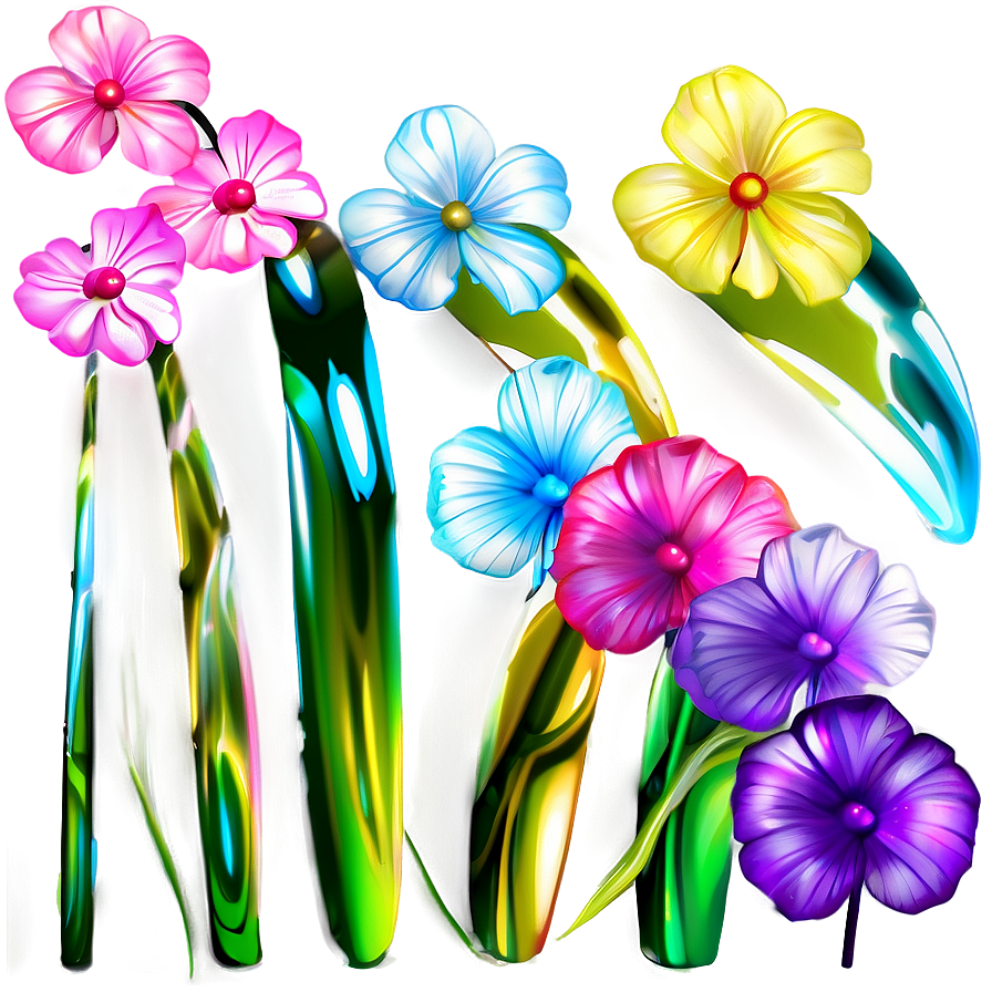Whimsical Flowers Fantasy Png 04292024 PNG