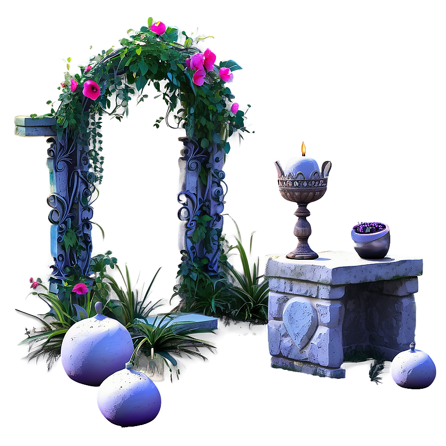 Whimsical Garden Altar Png 06242024 PNG