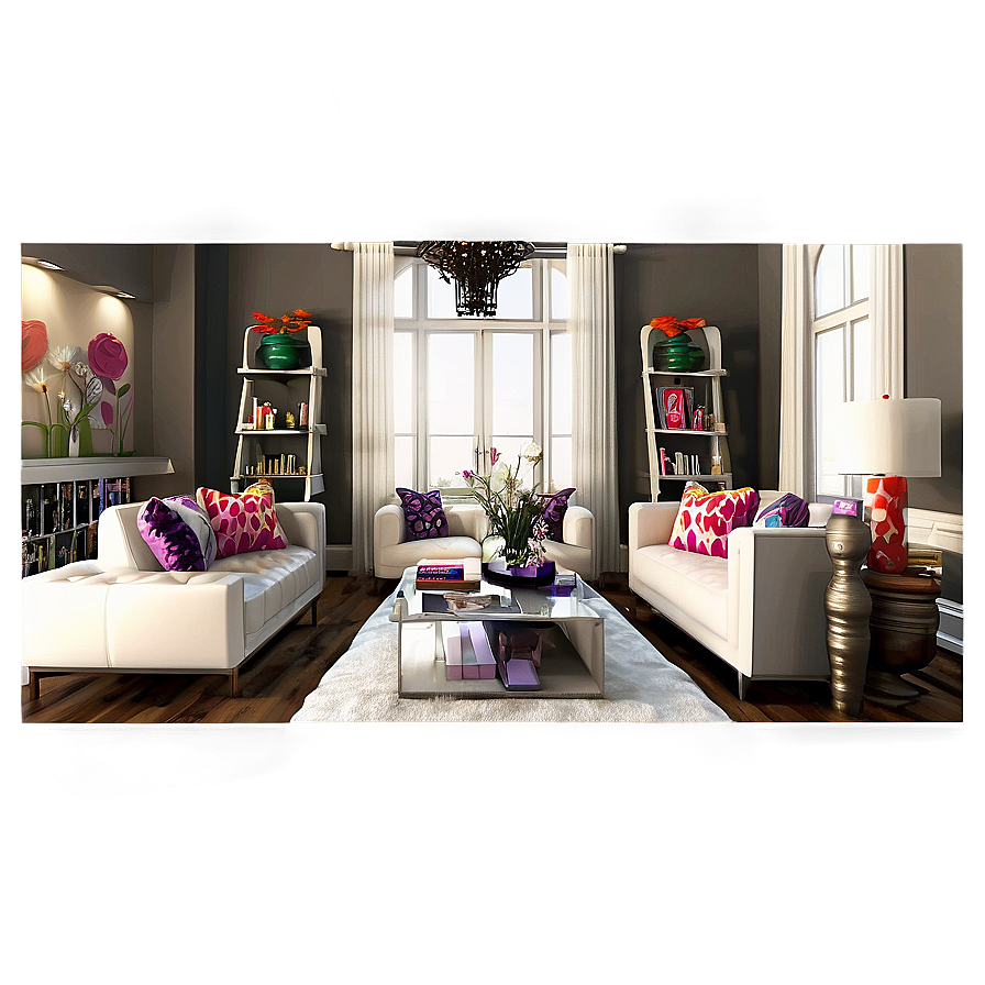 Whimsical Living Room Decor Png 05242024 PNG