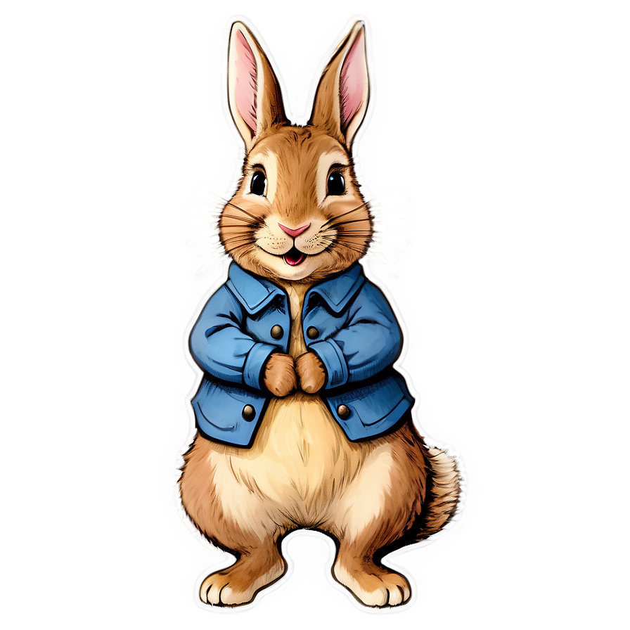 Whimsical Peter Rabbit Art Png 06262024 PNG