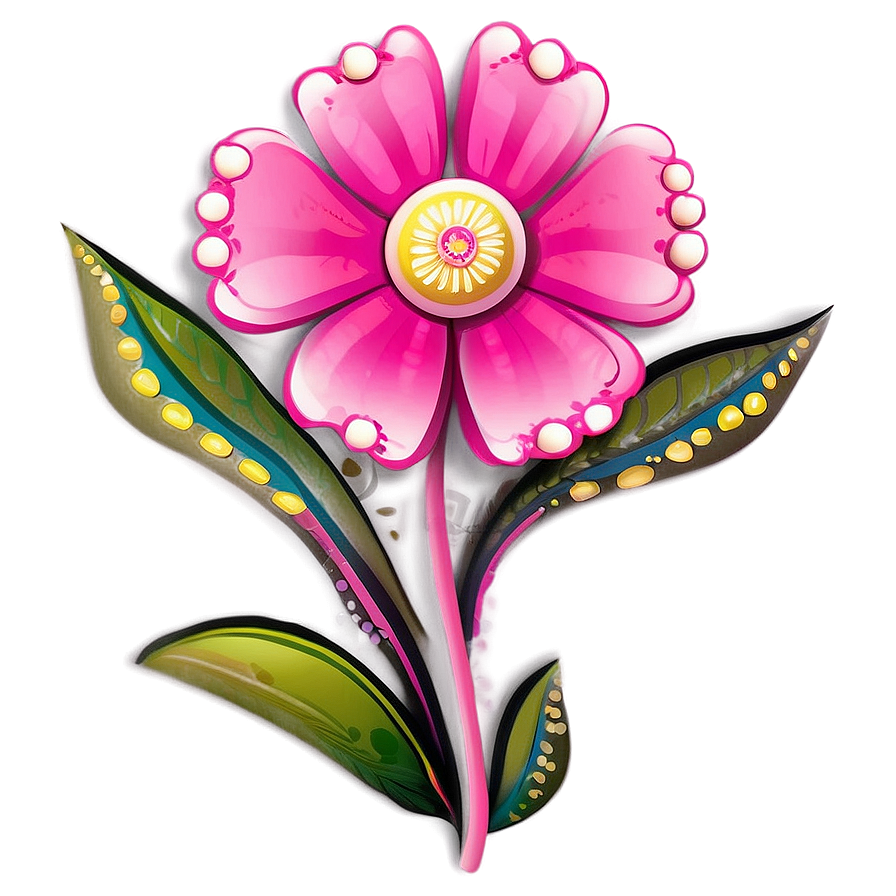 Whimsical Pink Flower Fantasy Png 05242024 PNG