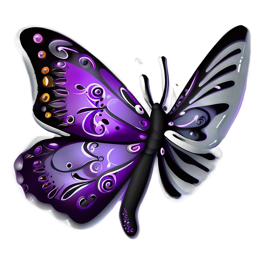 Download Whimsical Purple Butterfly Png 7