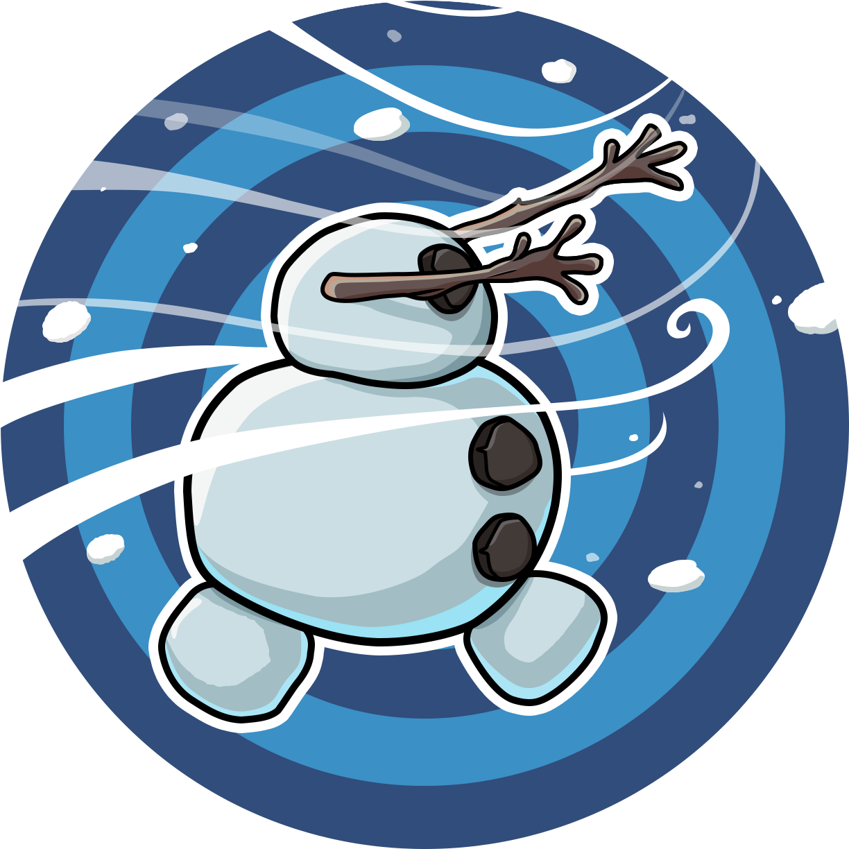Whimsical Snowman Cartoon PNG