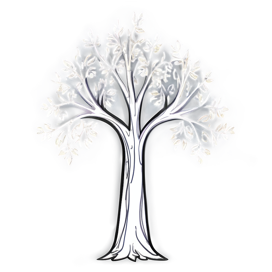 Whimsical Tree Sketch Png 06122024 PNG