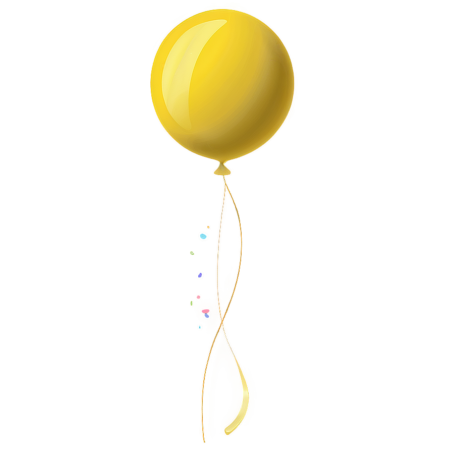 Download Whimsical Yellow Balloon Png 05062024