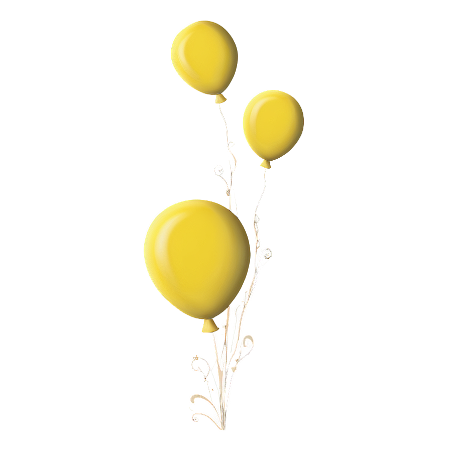 Download Whimsical Yellow Balloon Png 57