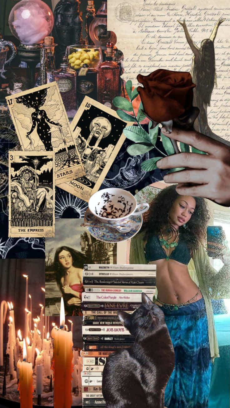 Whimsigoth Aesthetic Collage Wallpaper