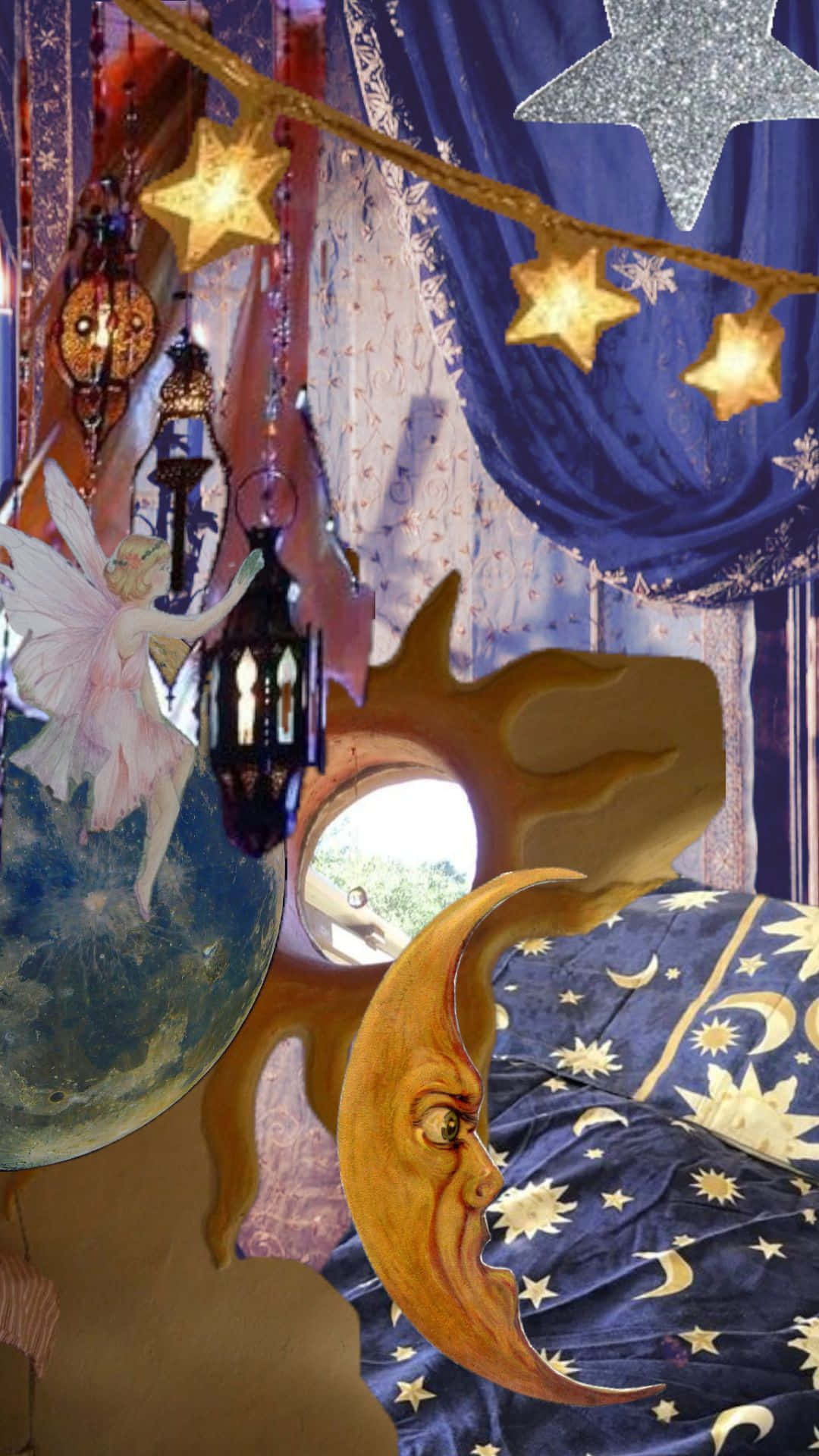 Whimsigoth Fantasy Collage Wallpaper