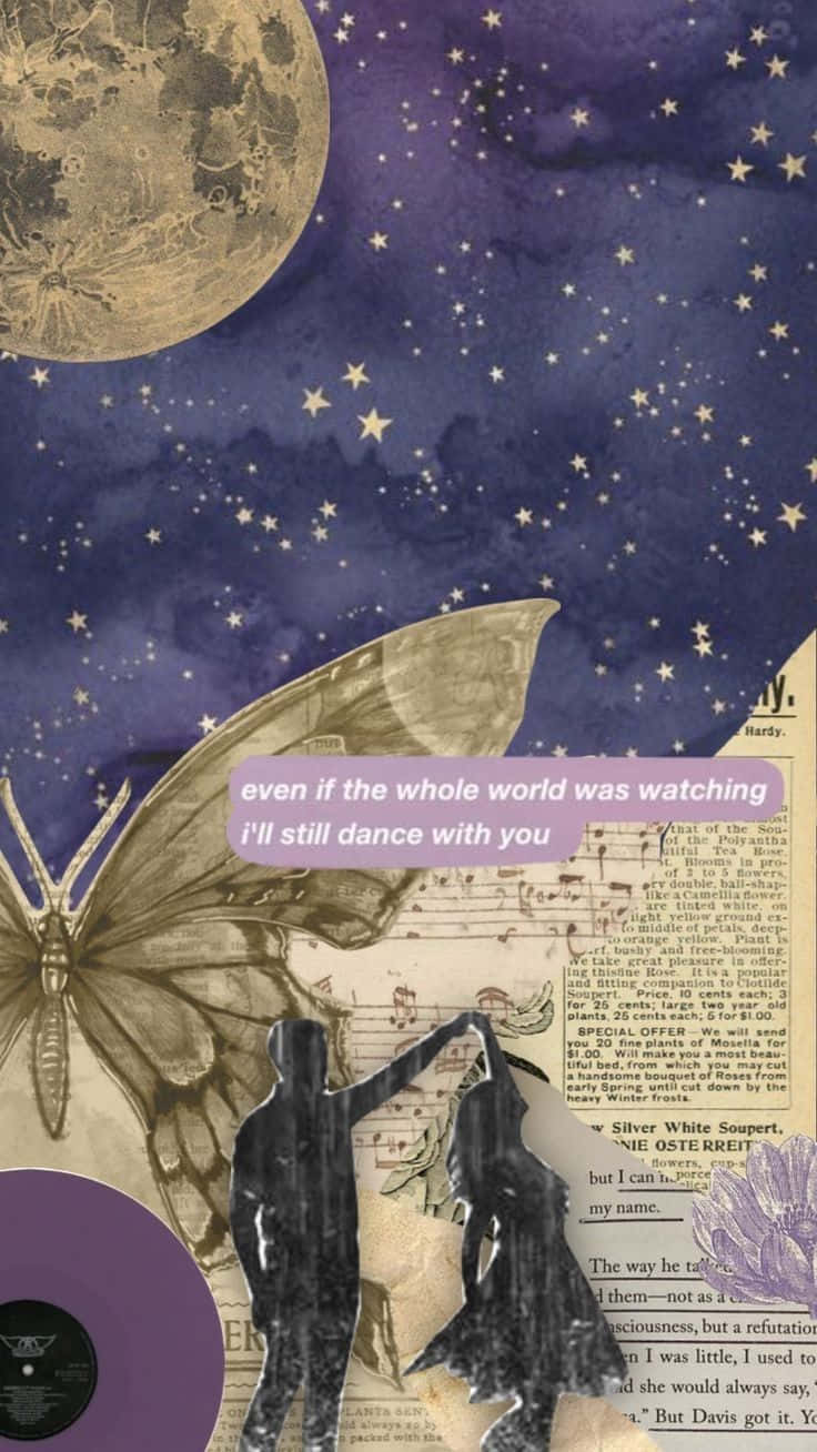 Whimsigoth Moonlit Dance Collage Wallpaper