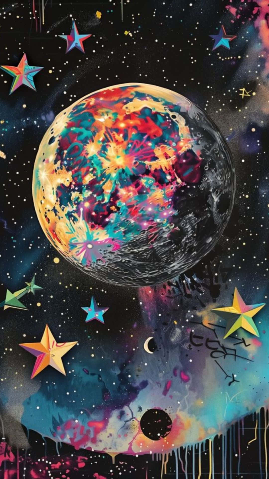 Whimsigoth Space Artwork Wallpaper