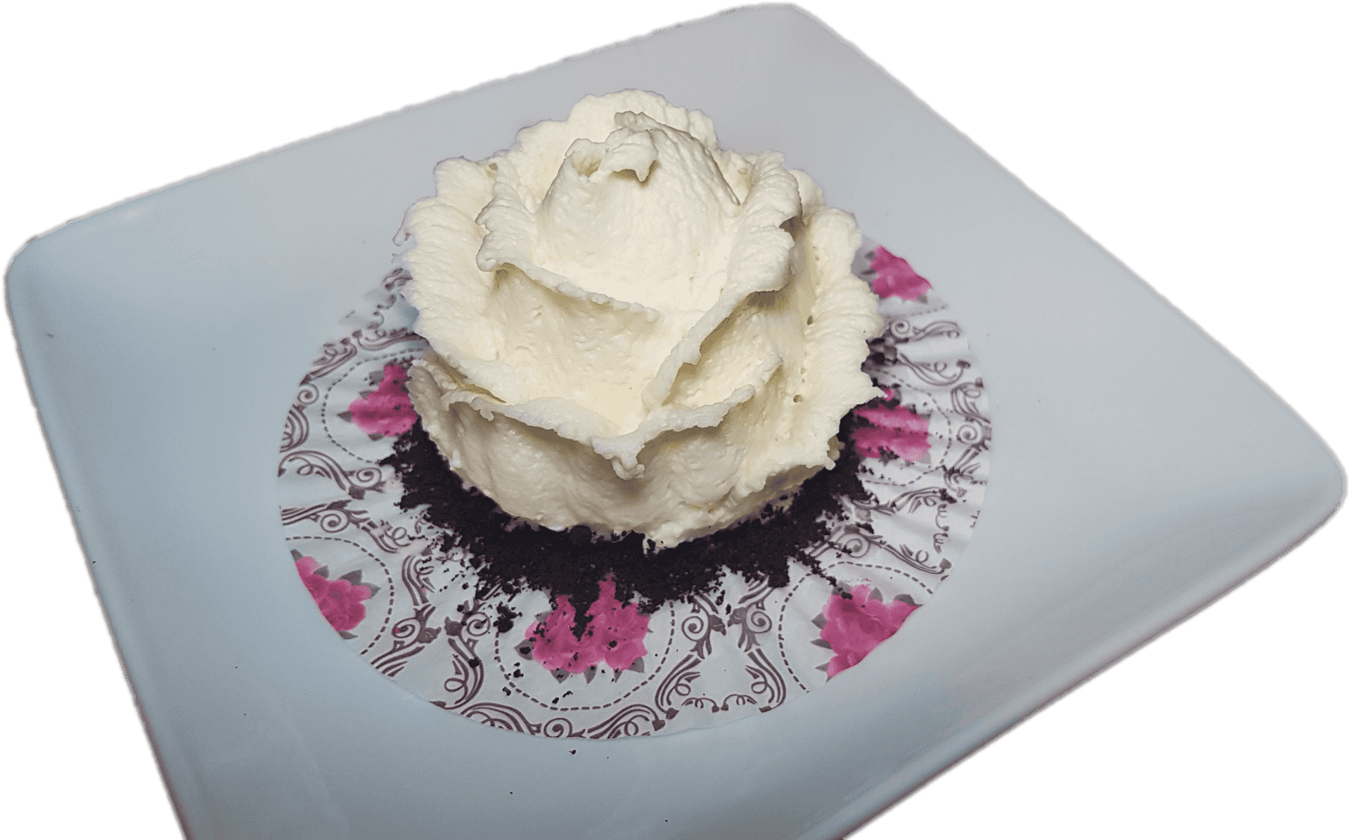 Whipped Cream Desserton Decorative Plate PNG