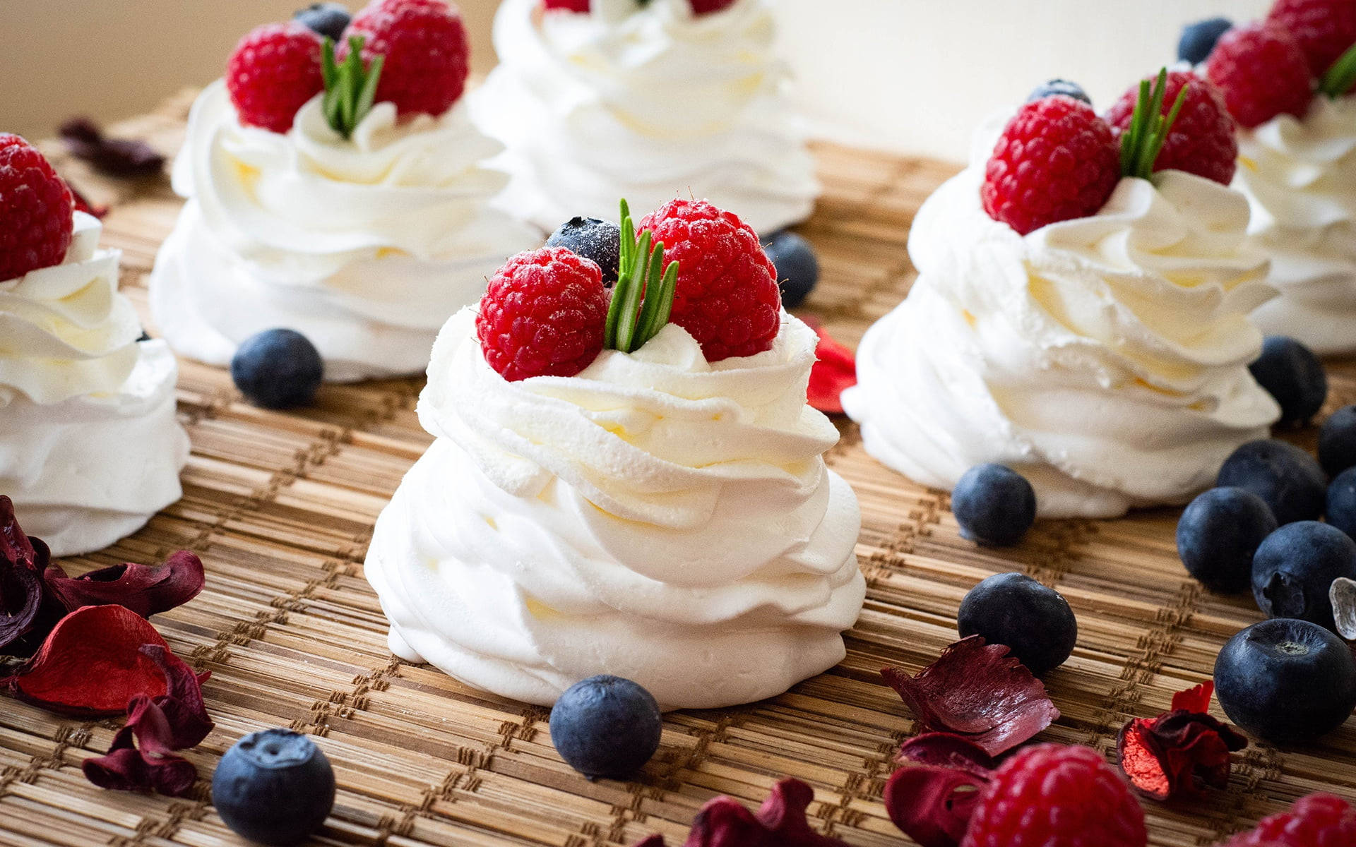 Whipped Cream With Berries Wallpaper