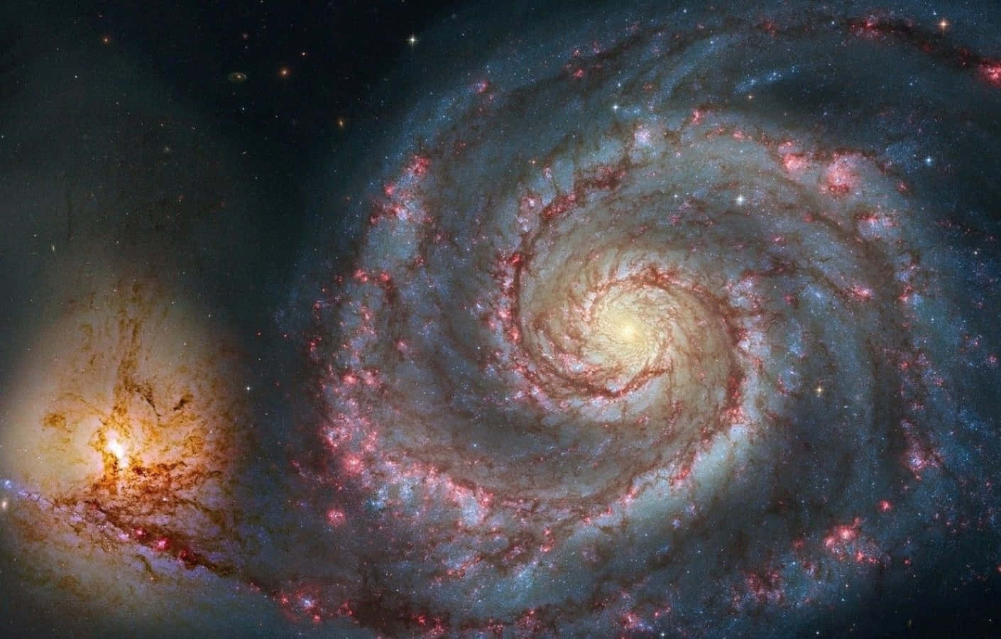 Majestic Whirlpool Galaxy Unveiled in High Resolution Wallpaper