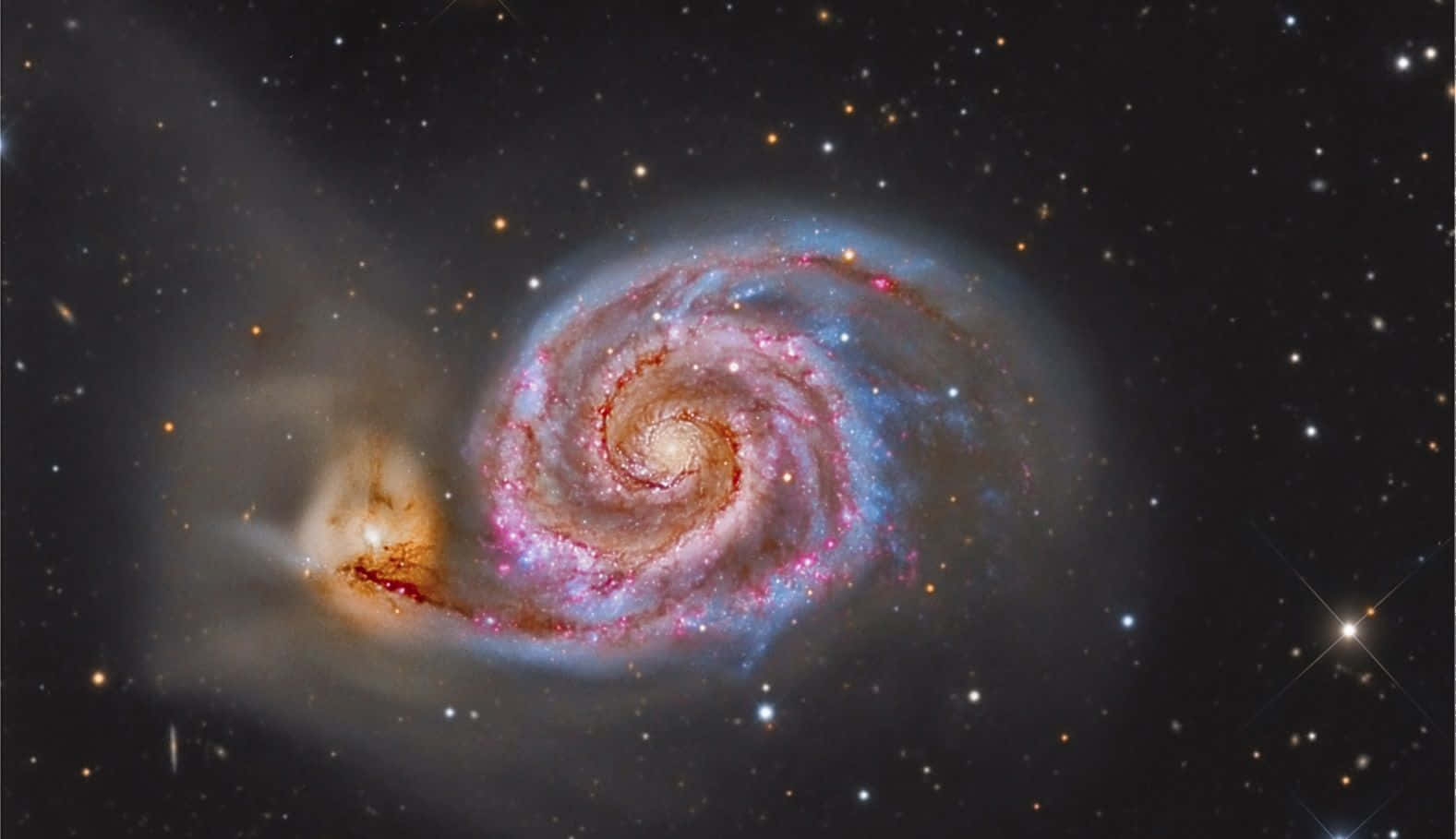 The Spectacular Whirlpool Galaxy in High Definition Wallpaper